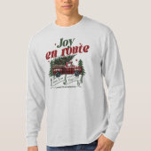 Joy en route Christmas Begins Truck & X-Mas Tree T-shirt (Voorkant)