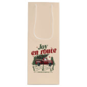 Joy en route Christmas Begins Truck & X-Mas Tree Wijn Cadeautas (Voorkant)