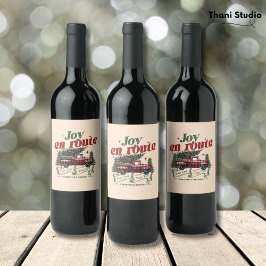 Joy en route Christmas Begins Truck & X-Mas Tree Wijn Etiket
