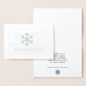 Joy en Snowflake | Vakantie Groeten Folie Kaarten (Display)