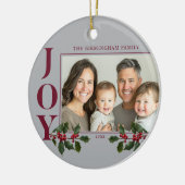 JOY Familie Foto Red Berry Ornament (Links)