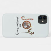 Joy familienaam en foto in kerstversiering Case-Mate iPhone case (Achterkant (horizontaal))