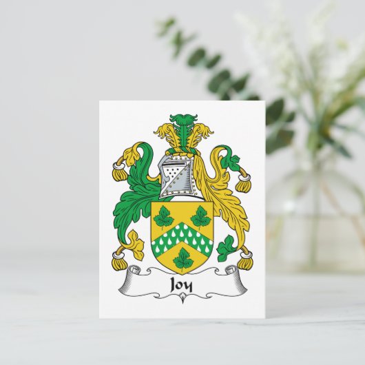 Joy Family Crest Briefkaart (Staand voorkant)