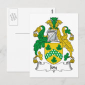 Joy Family Crest Briefkaart (Voorkant / Achterkant)
