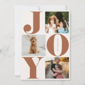 Joy Family Holiday Collage Fotokaarten Feestdagenkaart (Voorkant)