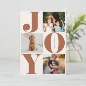 Joy Family Holiday Collage Fotokaarten Feestdagenkaart (Staand voorkant)