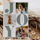 Joy Family Holiday Collage Fotokaarten Feestdagenkaart<br><div class="desc">Vier het seizoen met onze familie foto vakantie kaart - de perfecte manier om een groet te delen met uw familie en vrienden deze vakantie!</div>