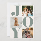 Joy Family Holiday Collage Fotokaarten Feestdagenkaart (Voorkant)