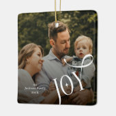 Joy Family Photo Christmas  Keramisch Ornament (Links)