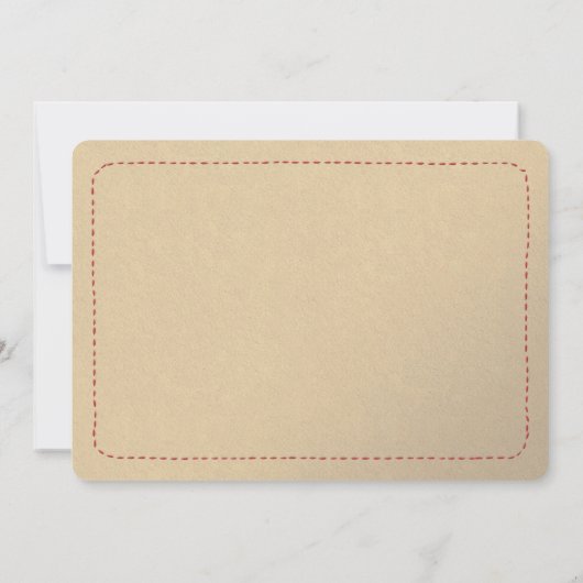 Joy | Faux Felt Embroidery 1 Photo Holiday Feestdagenkaart (Achterkant)