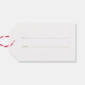 Joy Faux Gold Glitter Typografie | feestdag Cadeaulabel (Achterkant Horizontaal)