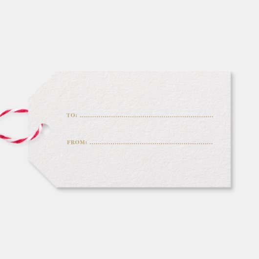 Joy Faux Gold Glitter Typografie | feestdag Cadeaulabel (Achterkant Horizontaal)