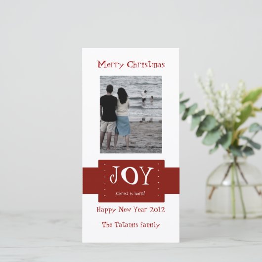 Joy Feestdagenkaart (Staand voorkant)