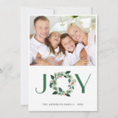 JOY Feestelijke Hulst Krans Kerst FOTO Kaart (Voorkant)