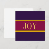 JOY Feestelijke Kleurrijke Bourgondische Rode Paar Feestdagenkaart (Voorkant / Achterkant)