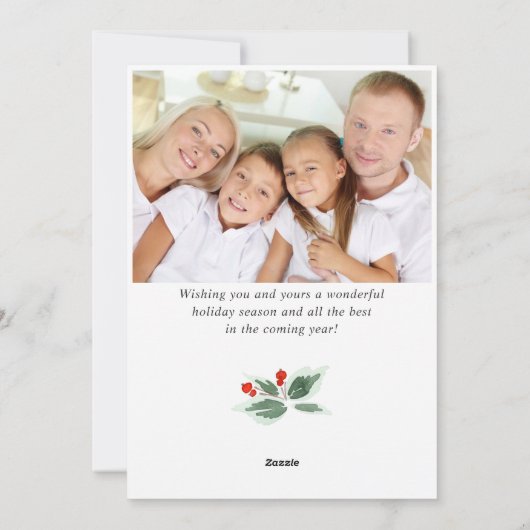 JOY Festieve Kranstwijg Kerst FOTO Kaart (Achterkant)