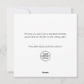 JOY Festive Holly Berry Wreath kerstgroet Feestdagenkaart (Achterkant)