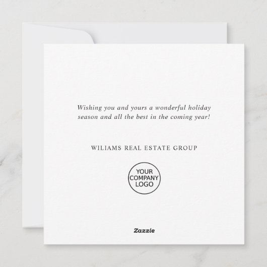 JOY Festive Holly Berry Wreath kerstgroet Feestdagenkaart (Achterkant)