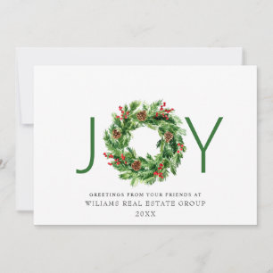JOY Festive Hulst Bes Kranstak Kerst Groet Feestdagenkaart