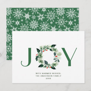 JOY Festive Hulst Bes Kranz Kerst Groet Feestdagenkaart