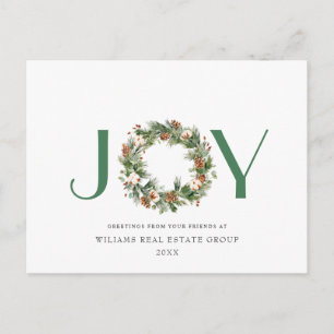 JOY Festive Pine Cones kerstcadeaudag Briefkaart