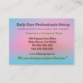 Joy Field Professional Caregiver Visitekaartje (Achterkant)