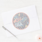 Joy Finds Me By The Sea – Boho Beach  Ronde Sticker (Envelop)