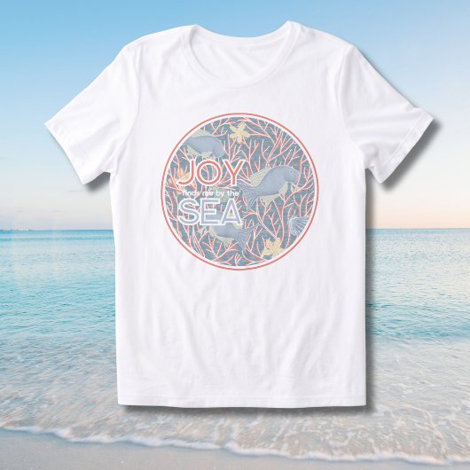 Joy Finds Me By The Sea – Boho Beach Tri-Blend Shirt