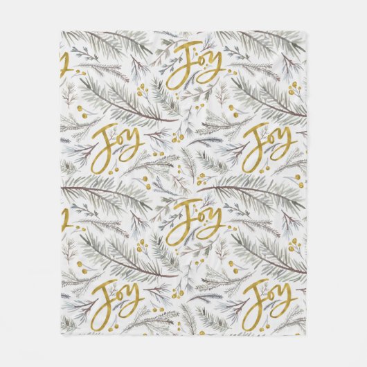 Joy Fir Twigs Fleece Deken (Voorkant)