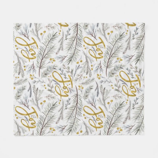 Joy Fir Twigs Fleece Deken (Voorkant (Horizontaal))