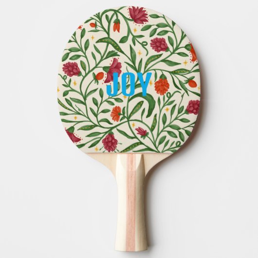 JOY Floral Ping Pong Paddle Tafeltennisbatje (Voorkant)