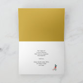 JOY Floral Red Poinsettia Pine Bough Wreatfoto Feestdagen Kaart (Binnen)