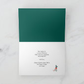 JOY Floral Red Poinsettia Pine Bough Wreatfoto Feestdagen Kaart (Binnen)