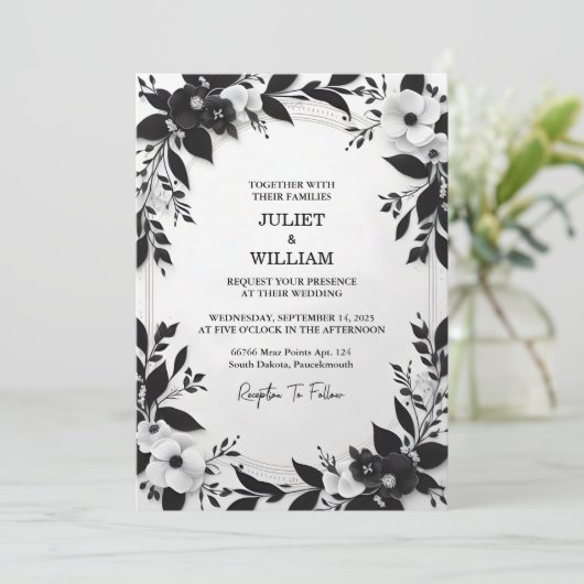 Joy Floral Schattige touw We binden de knoop bruil Kaart (Staand voorkant)