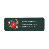 Joy Flourish Address Label - Pine (Voorkant)