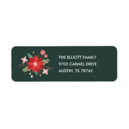 Joy Flourish Address Label - Pine