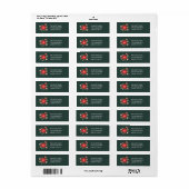 Joy Flourish Address Label - Pine (Full Sheet)