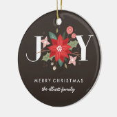 Joy Flourish Ceramic Ornament - Mocha (Links)