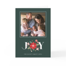 Joy Flourish Holiday Greeting Kaart - Pine