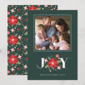 Joy Flourish Holiday Kaart - Pine (Voorkant / Achterkant)