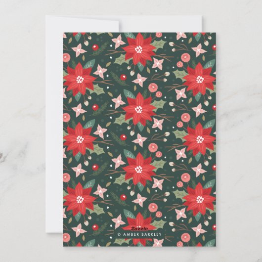 Joy Flourish Holiday Kaart - Pine (Achterkant)