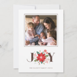 Joy Flourish Holiday Kaart - White