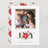 Joy Flourish Holiday Kaart - White (Voorkant / Achterkant)
