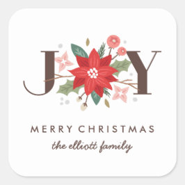 Joy Flourish Sticker - White