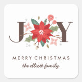 Joy Flourish Sticker - White (Voorkant)