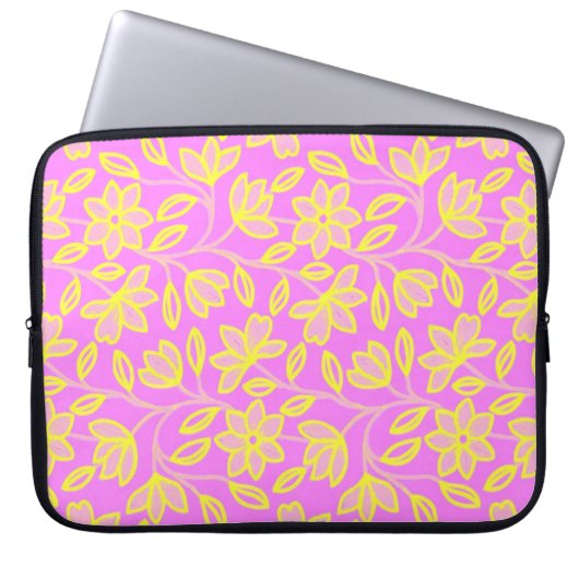 Joy Flowers ~ Laptop Sleeve 15-inch (Voorkant)