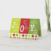 JOY Folded Scripted kerstkaart-BLANK Inside Feestdagen Kaart (Voorkant)