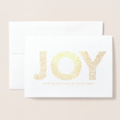 JOY Foliage Typografie kerstfoto Folie Kaarten (Voorkant met envelop)