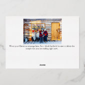 JOY Folie Kerstkaart 2-zijdig met waterverf krans Feestdagenkaart (Achterkant)