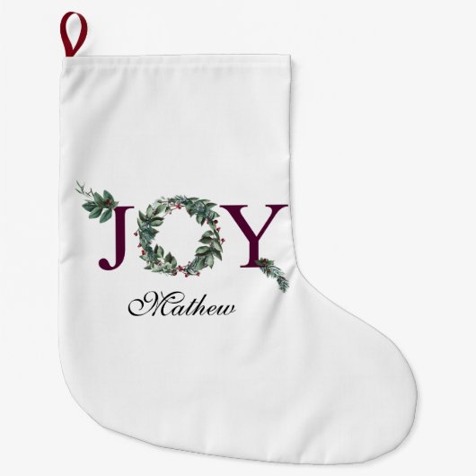 Joy for the holidays  grote kerstsok (Voorkant)